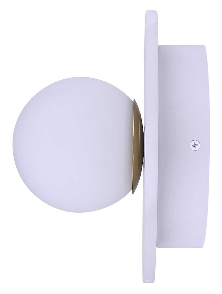 Fenn LED Wall Sconce in Gold/ Matte White Canarm Canada