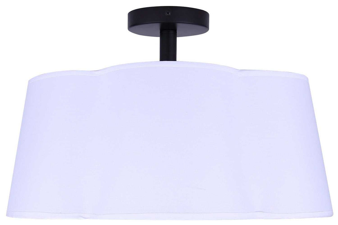 Siena Three Light Semi-Flush Mount in Matte Black Canarm Canada