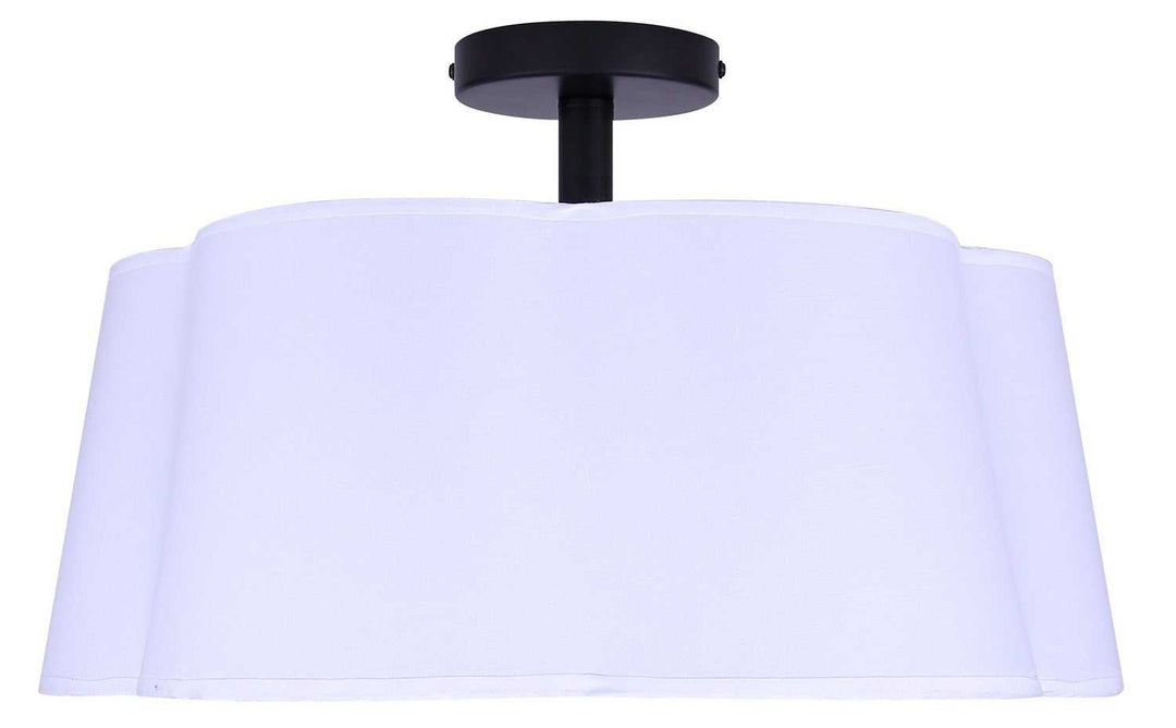 Siena Three Light Semi-Flush Mount in Matte Black Canarm Canada
