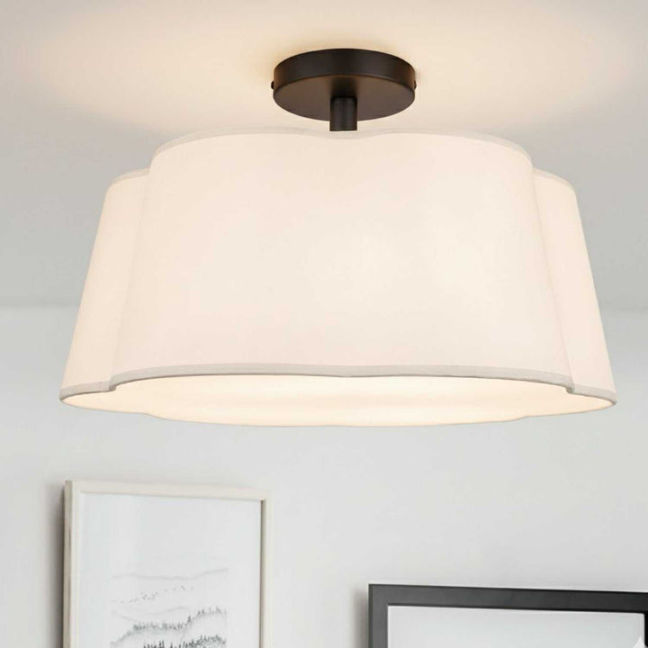 Siena Three Light Semi-Flush Mount in Matte Black Canarm Canada
