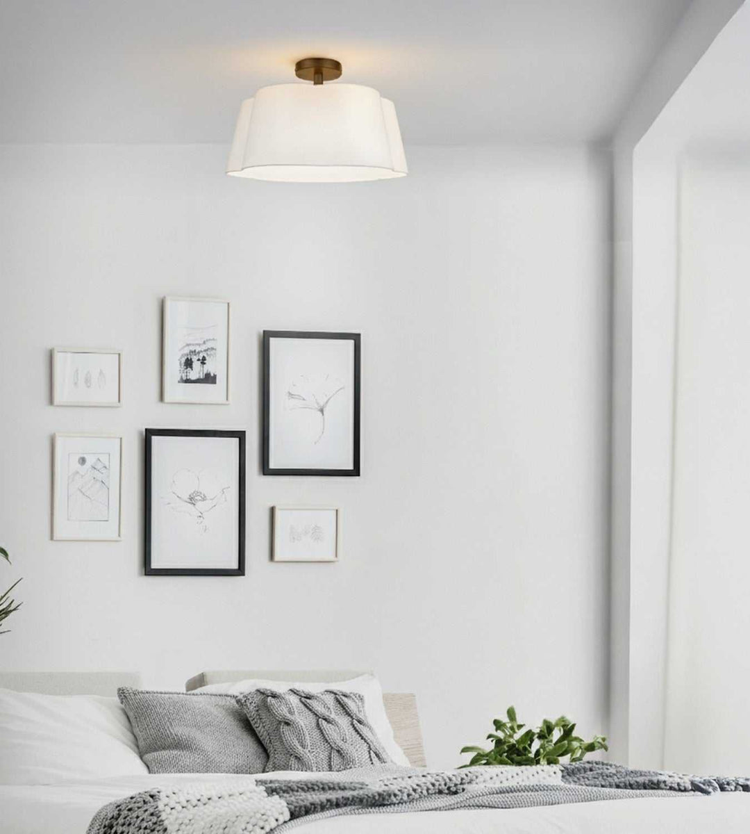 Siena Three Light Semi-Flush Mount in Matte Black Canarm Canada
