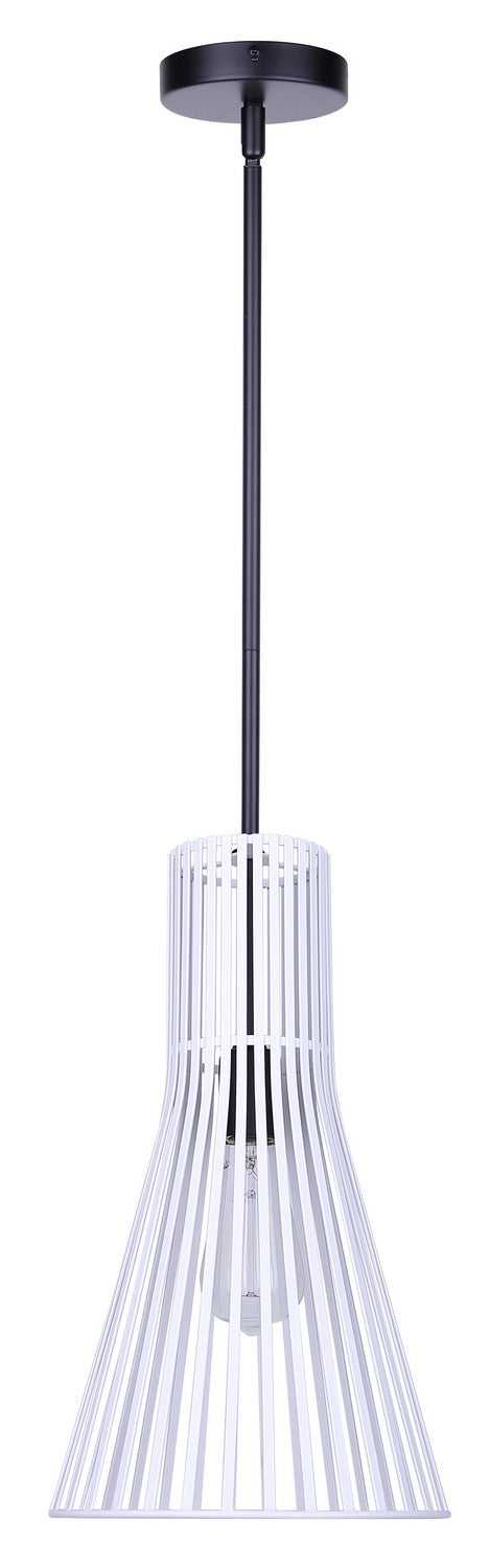 Elim One Light Pendant in Matte Black And White Canarm Canada