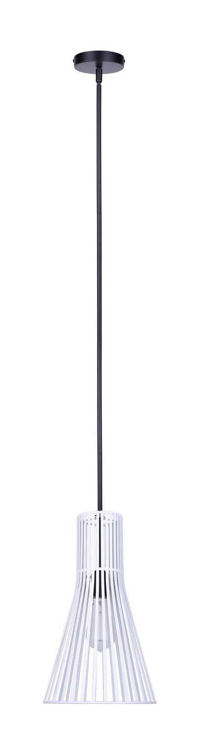 Elim One Light Pendant in Matte Black And White Canarm Canada