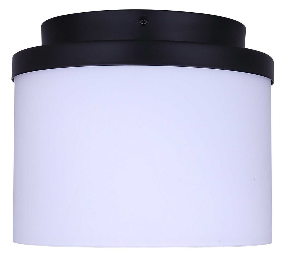 Britton One Light Flush Mount in Matte Black Canarm Canada