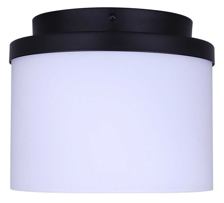 Britton One Light Flush Mount in Matte Black Canarm Canada