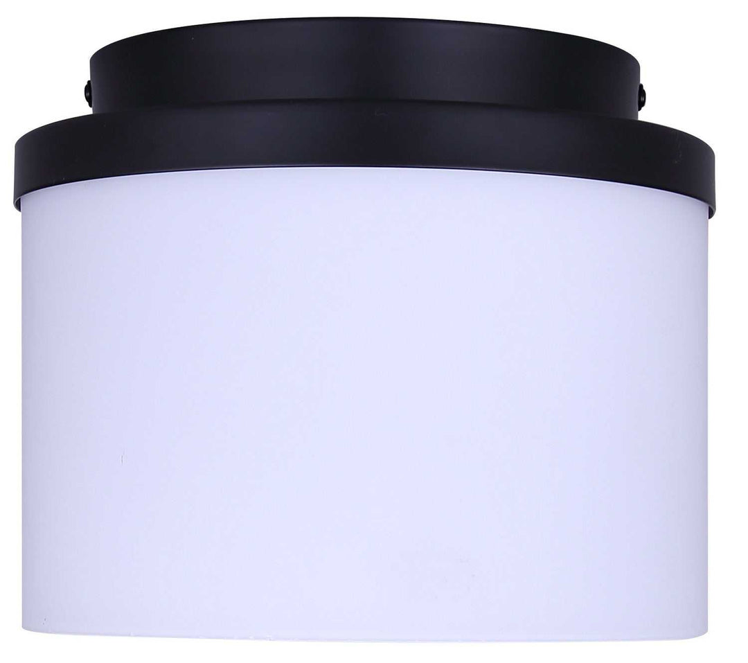 Britton One Light Flush Mount in Matte Black Canarm Canada