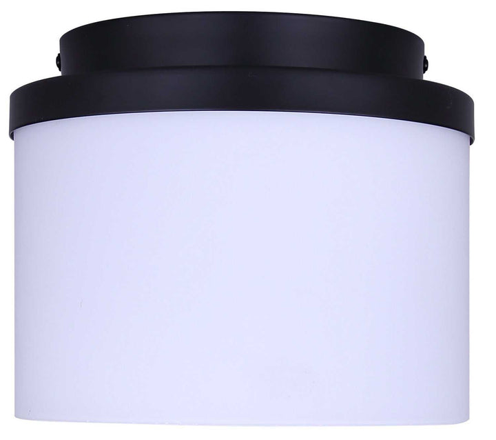 Britton One Light Flush Mount in Matte Black Canarm Canada