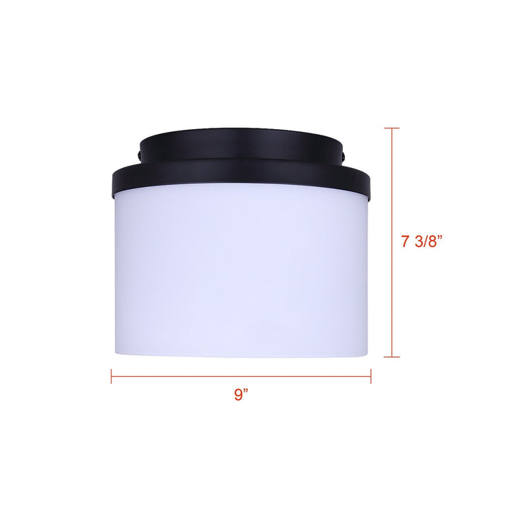 Britton One Light Flush Mount in Matte Black Canarm Canada
