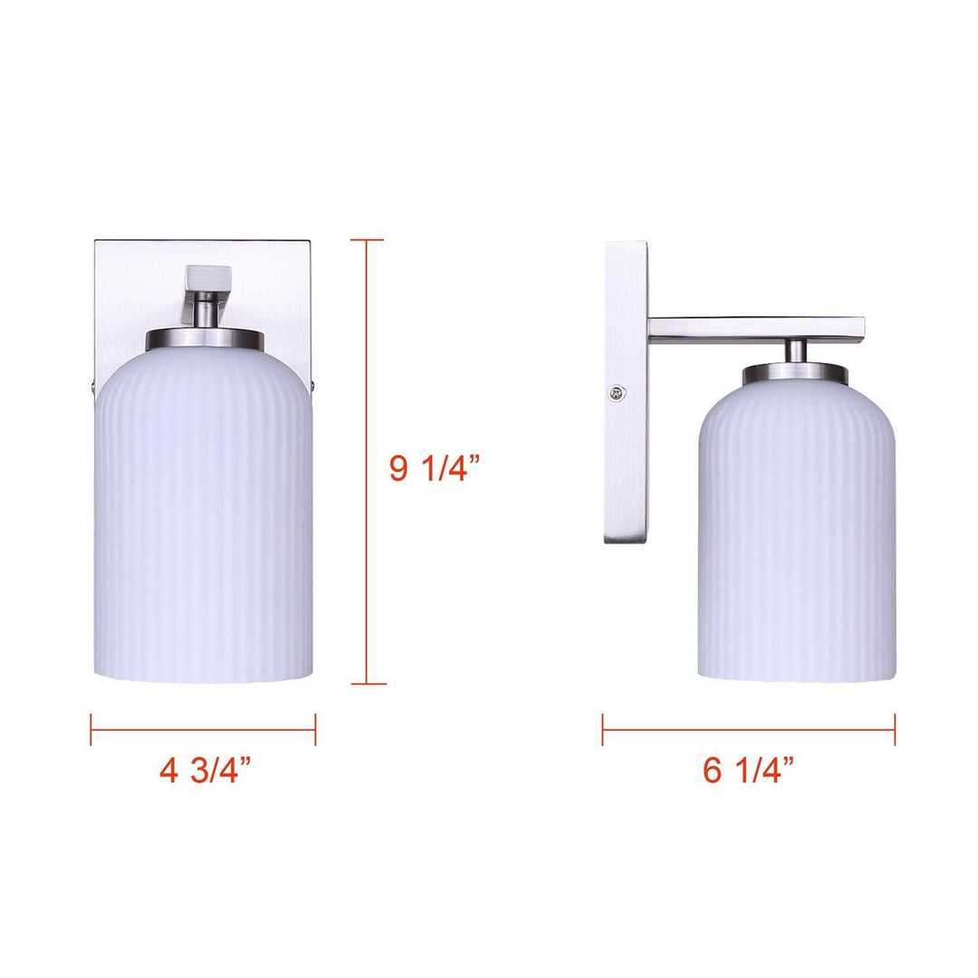 Bram One Light Wall Sconce in Brushed Nickel Canarm Canada