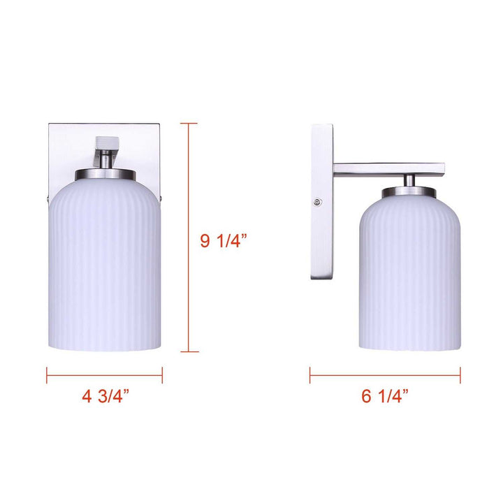 Bram One Light Wall Sconce in Brushed Nickel Canarm Canada