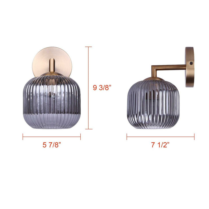 Sybil One Light Wall Sconce in Gold Canarm Canada