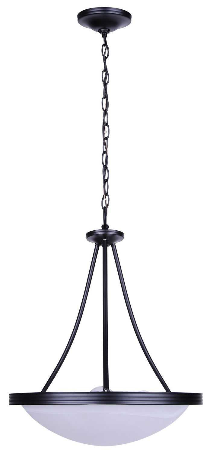 Devon Three Light Chandelier in Matte Black Canarm Canada