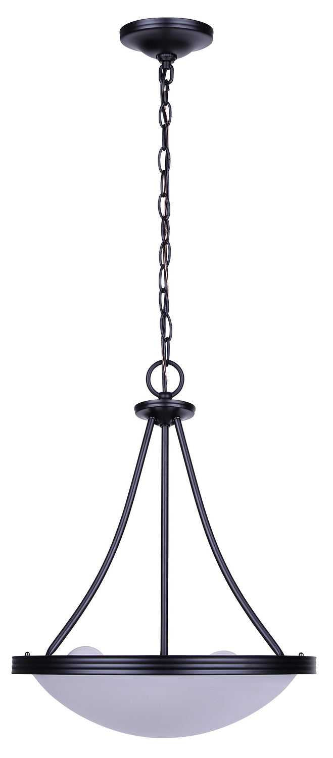 Devon Three Light Chandelier in Matte Black Canarm Canada