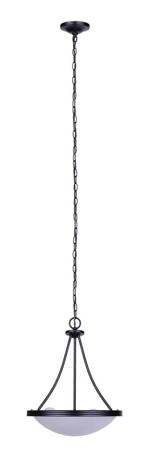 Devon Three Light Chandelier in Matte Black Canarm Canada