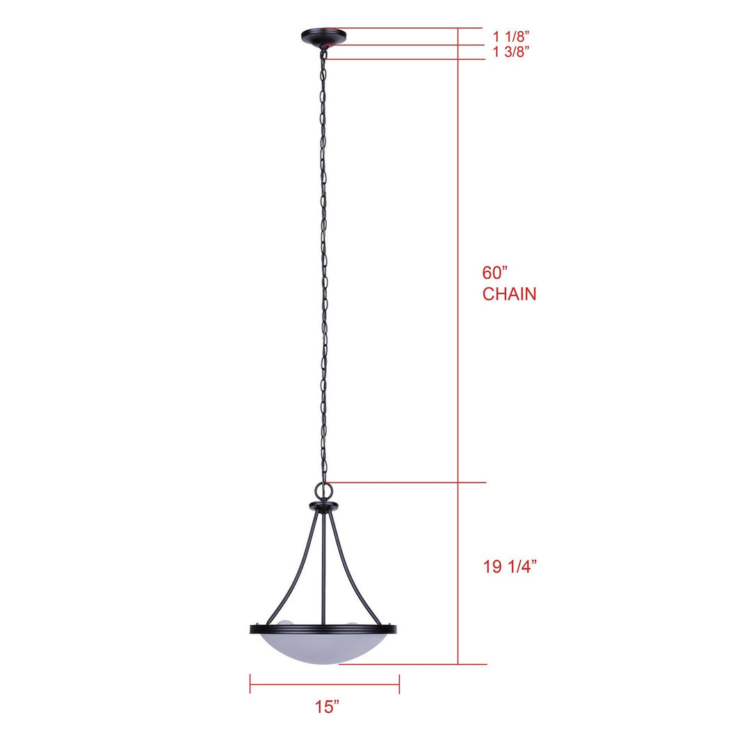 Devon Three Light Chandelier in Matte Black Canarm Canada