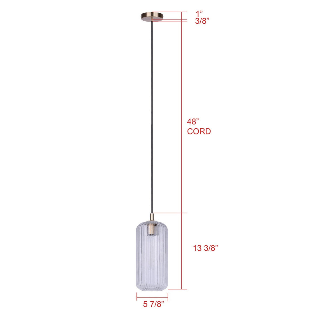 Malek One Light Pendant in Gold Canarm Canada