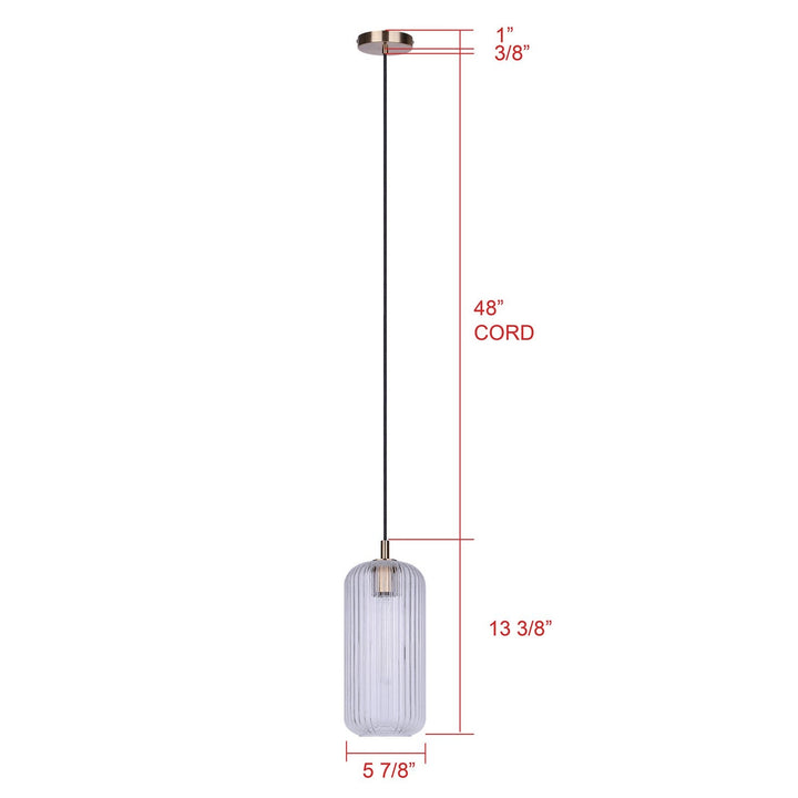 Malek One Light Pendant in Gold Canarm Canada