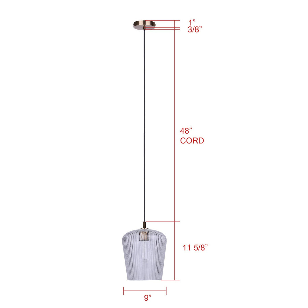 Leandro One Light Pendant in Gold Canarm Canada