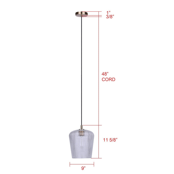 Leandro One Light Pendant in Gold Canarm Canada