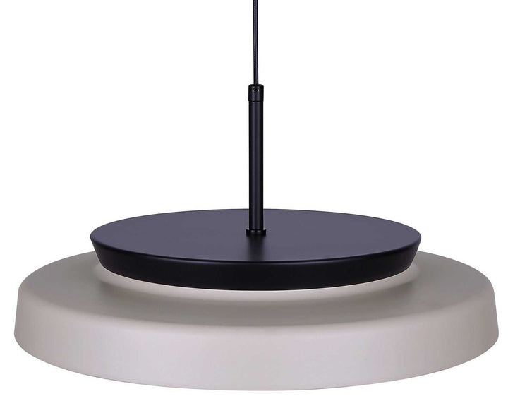 Petra LED Pendant in Matte Black And Stone Canarm Canada