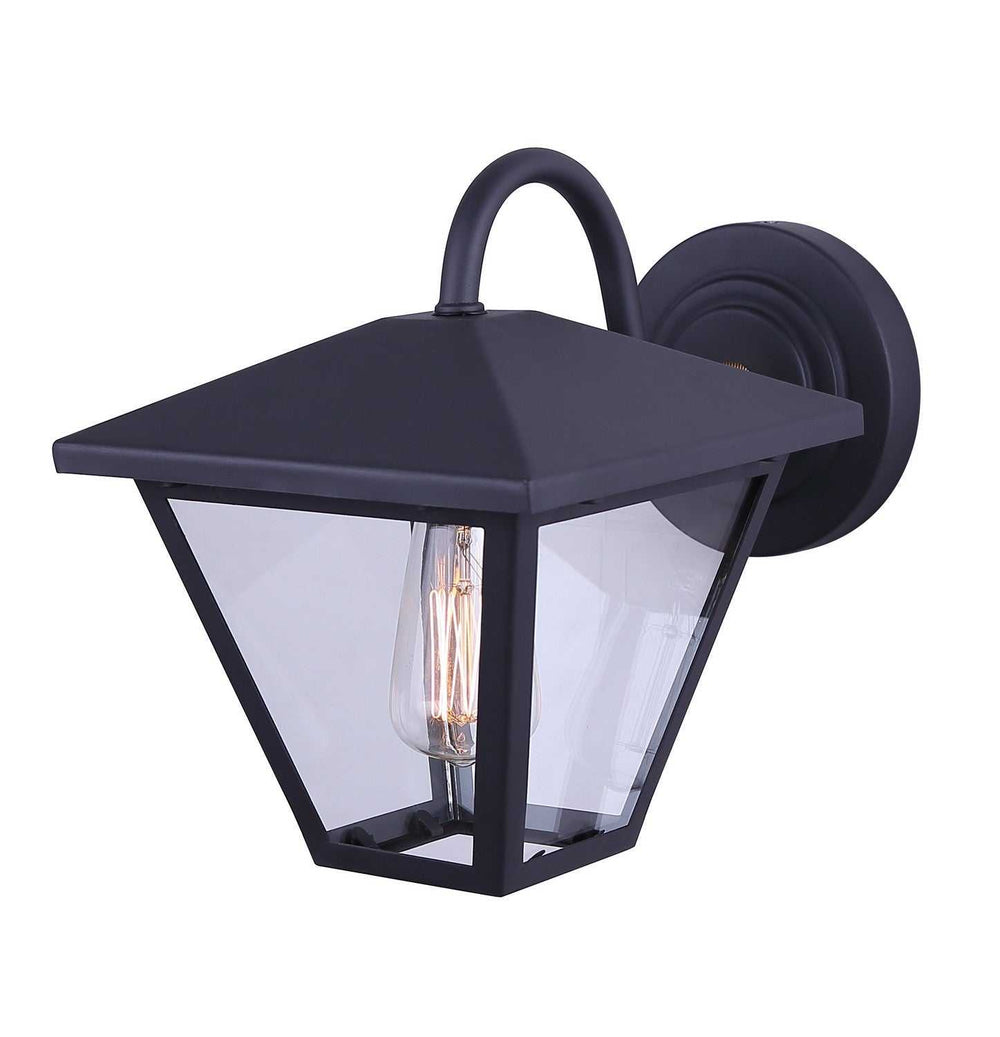 Ira One Light Outdoor Wall Lantern in Sand Black Canarm Canada