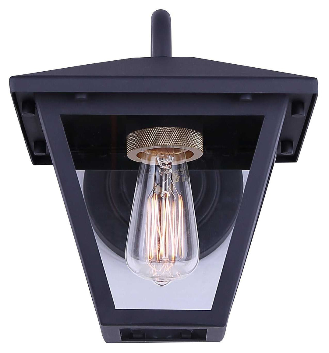 Ira One Light Outdoor Wall Lantern in Sand Black Canarm Canada