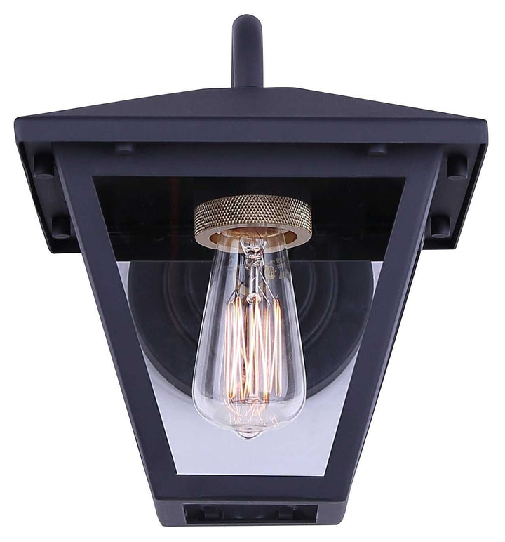 Ira One Light Outdoor Wall Lantern in Sand Black Canarm Canada