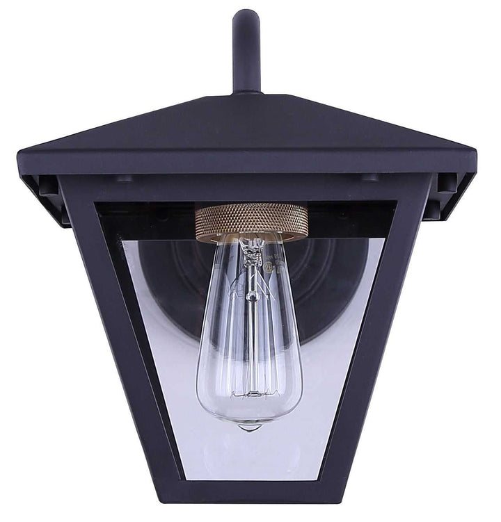 Ira One Light Outdoor Wall Lantern in Sand Black Canarm Canada