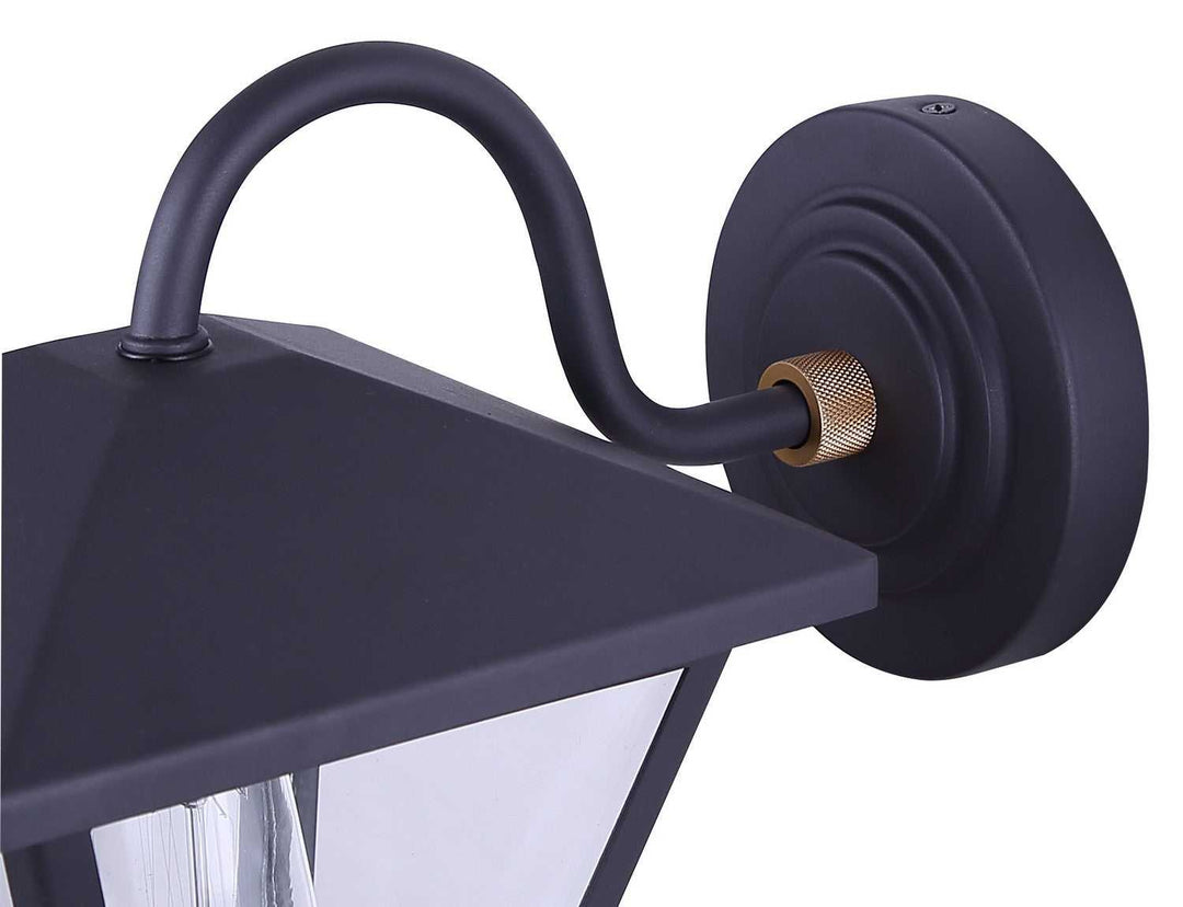 Ira One Light Outdoor Wall Lantern in Sand Black Canarm Canada