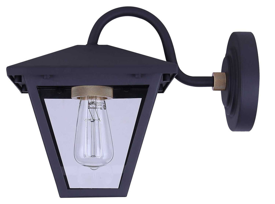 Ira One Light Outdoor Wall Lantern in Sand Black Canarm Canada