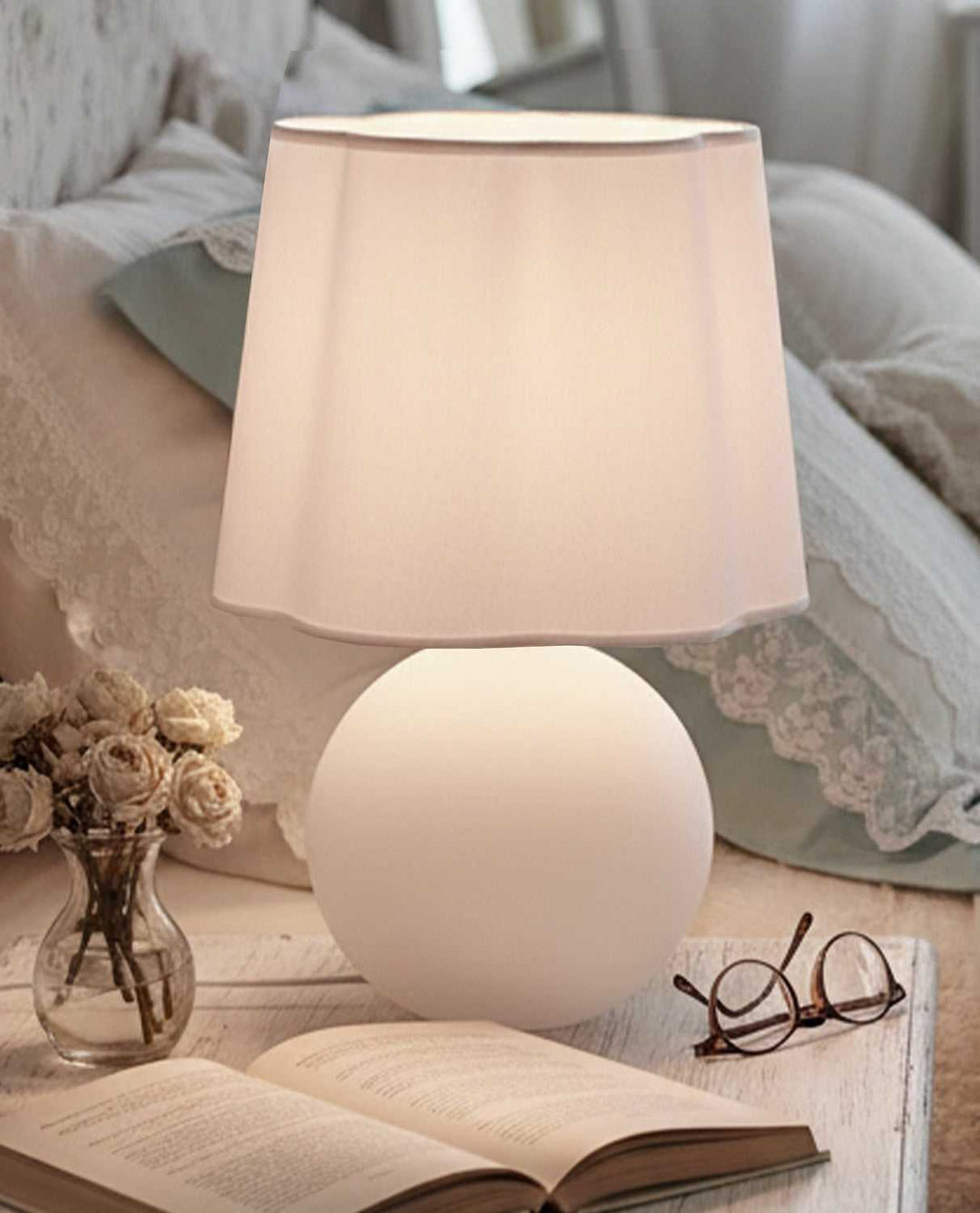 Melina One Light Table Lamp in Matte White Canarm Canada