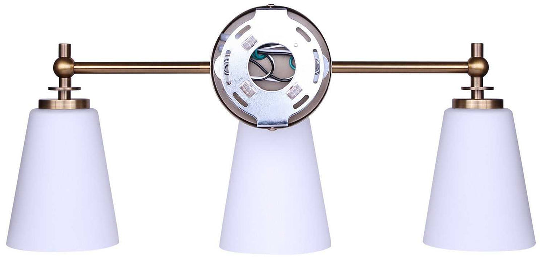 Solara Three Light Vanity in Gold Canarm Canada