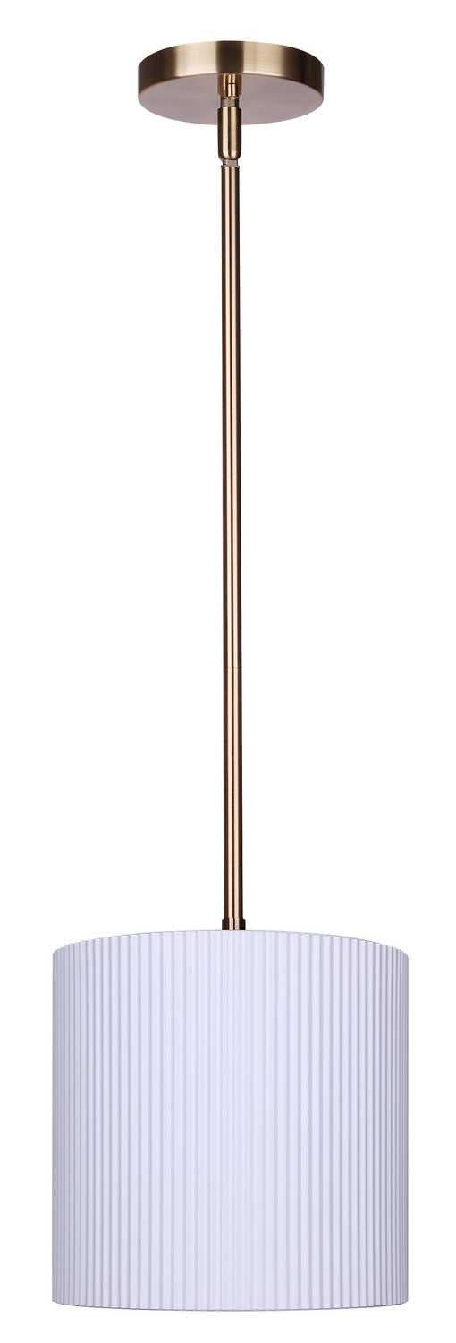 Rexton One Light Pendant in Gold And Matte White Canarm Canada