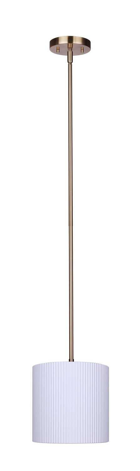 Rexton One Light Pendant in Gold And Matte White Canarm Canada