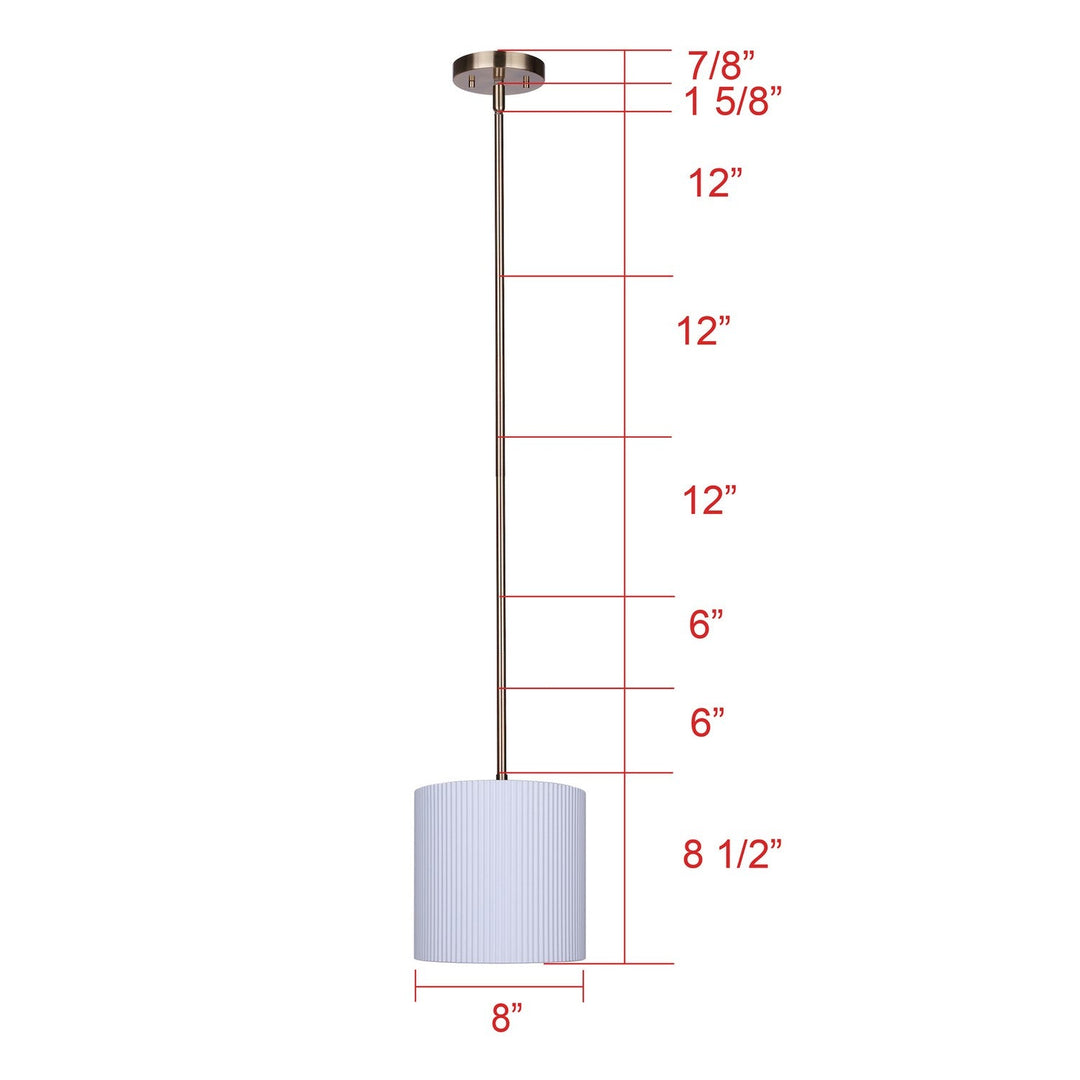 Rexton One Light Pendant in Gold And Matte White Canarm Canada