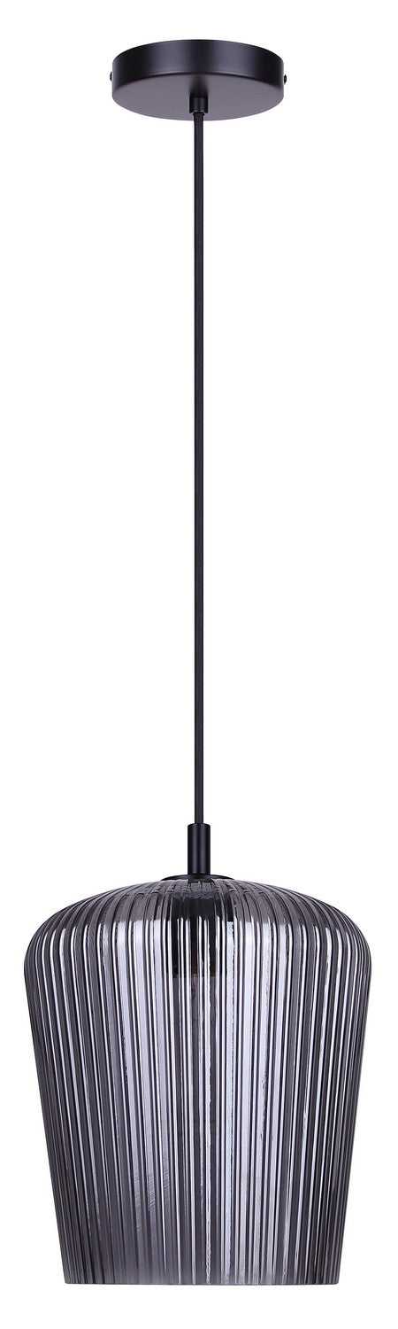 Leandro One Light Pendant in Matte Black Canarm Canada