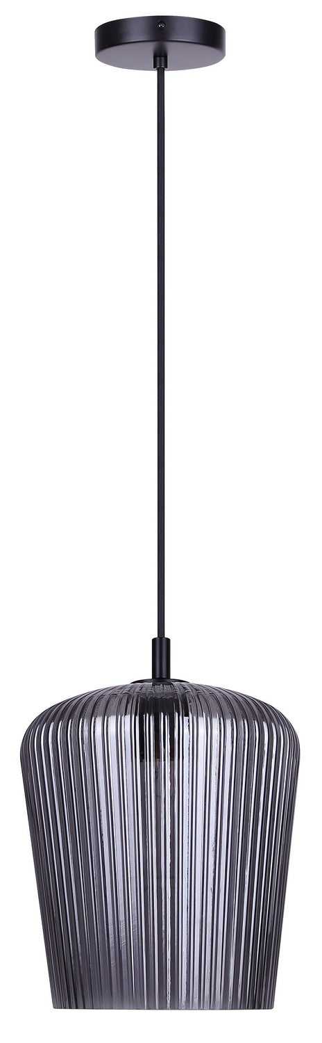 Leandro One Light Pendant in Matte Black Canarm Canada