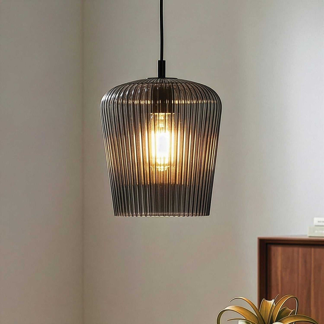Leandro One Light Pendant in Matte Black Canarm Canada