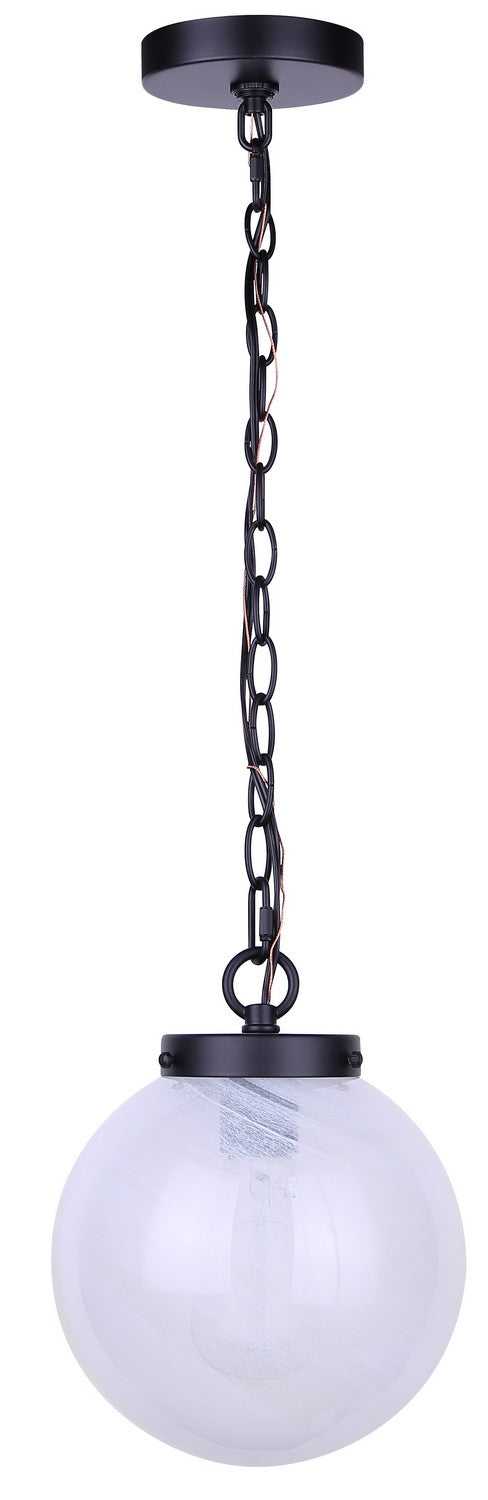 Sonnet One Light Pendant in Matte Black Canarm Canada