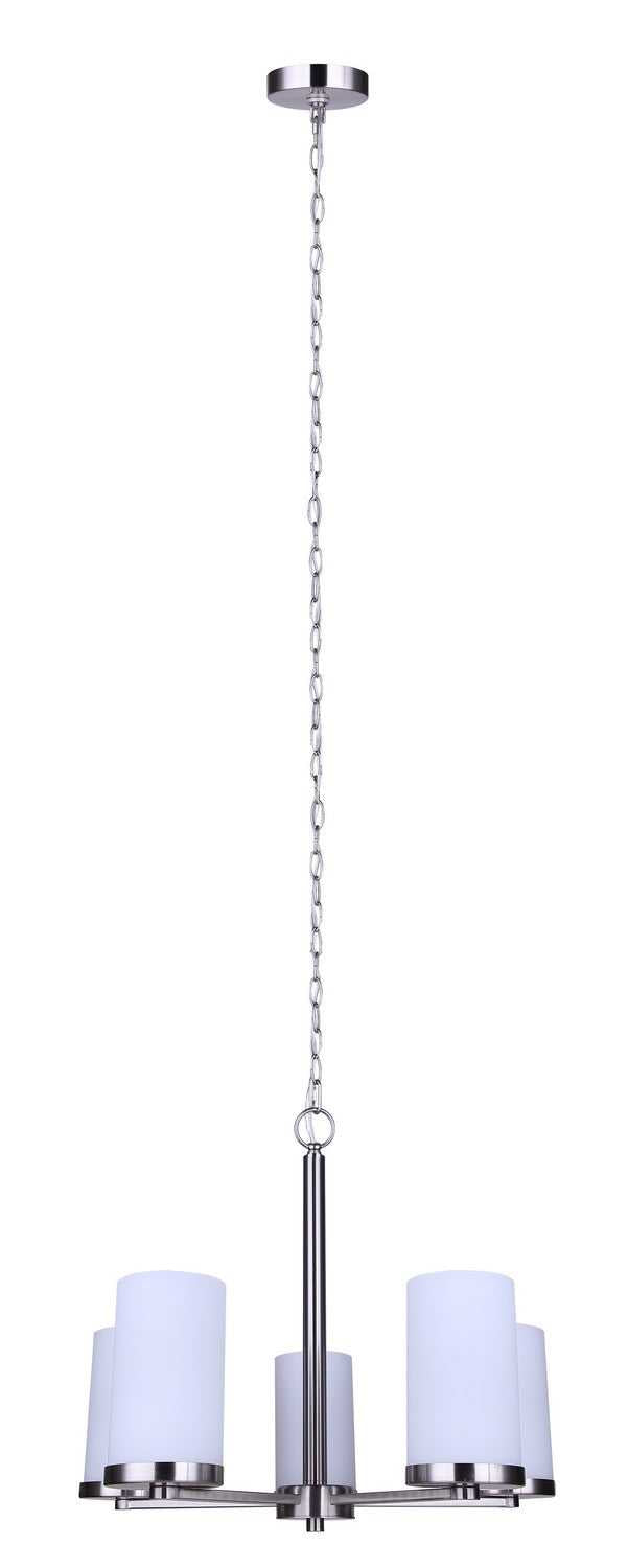 Britton Five Light Chandelier in Brushed Nickel Canarm Canada