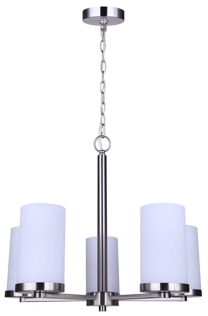 Britton Five Light Chandelier in Brushed Nickel Canarm Canada