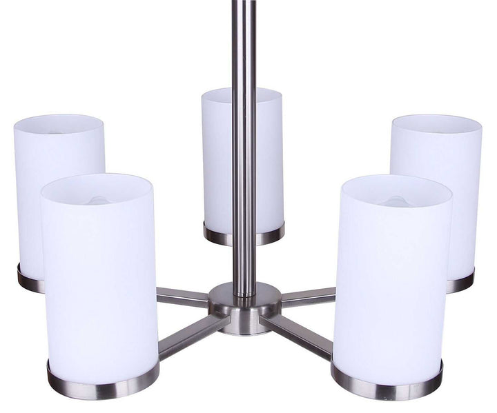 Britton Five Light Chandelier in Brushed Nickel Canarm Canada