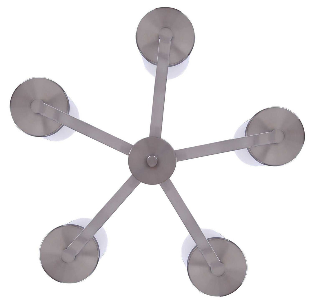 Britton Five Light Chandelier in Brushed Nickel Canarm Canada