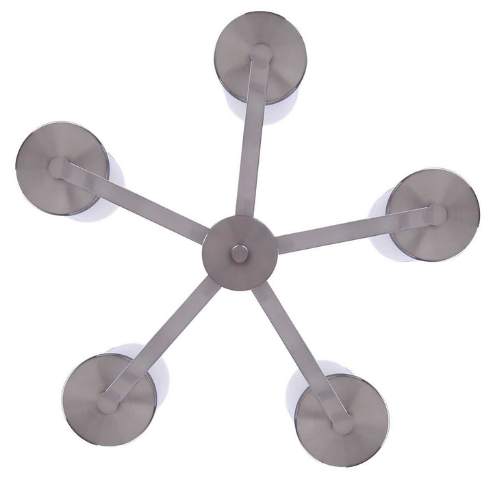 Britton Five Light Chandelier in Brushed Nickel Canarm Canada
