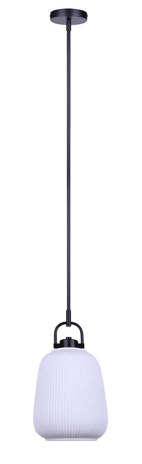 Kaslo One Light Pendant in Matte Black Canarm Canada