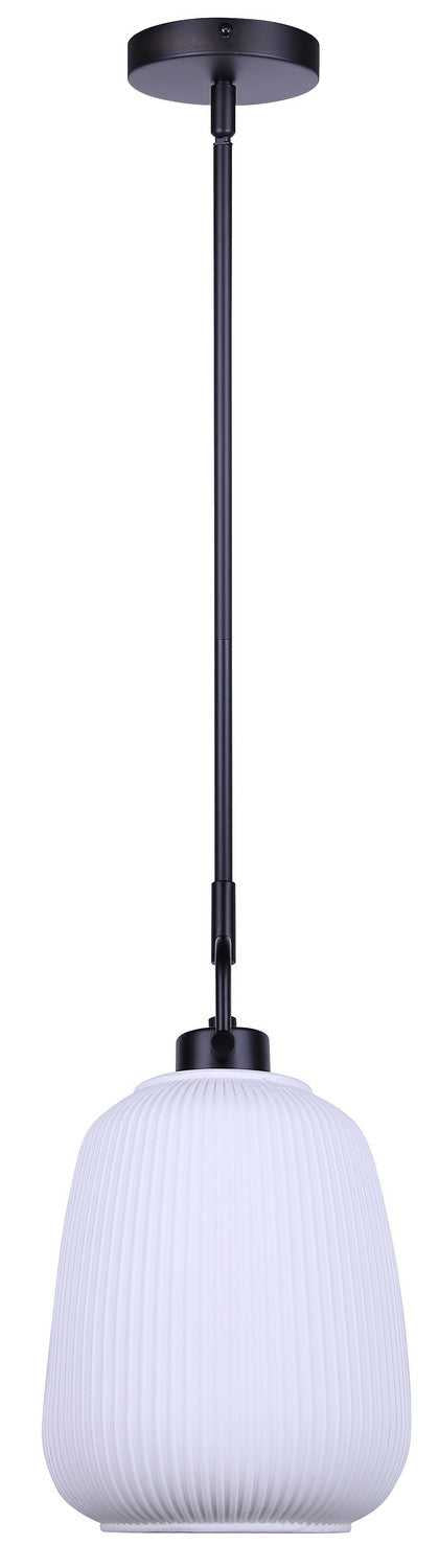 Kaslo One Light Pendant in Matte Black Canarm Canada