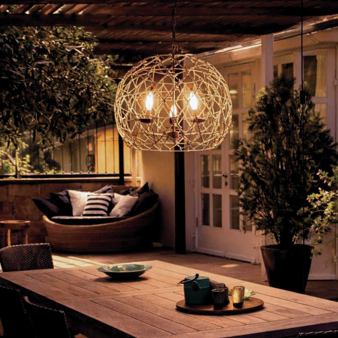 Hora-Marron Three Light Pendant in Tan Canarm Canada