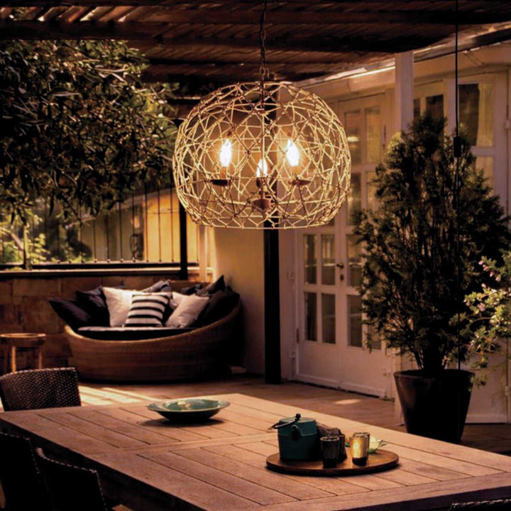 Hora-Marron Three Light Pendant in Tan Canarm Canada