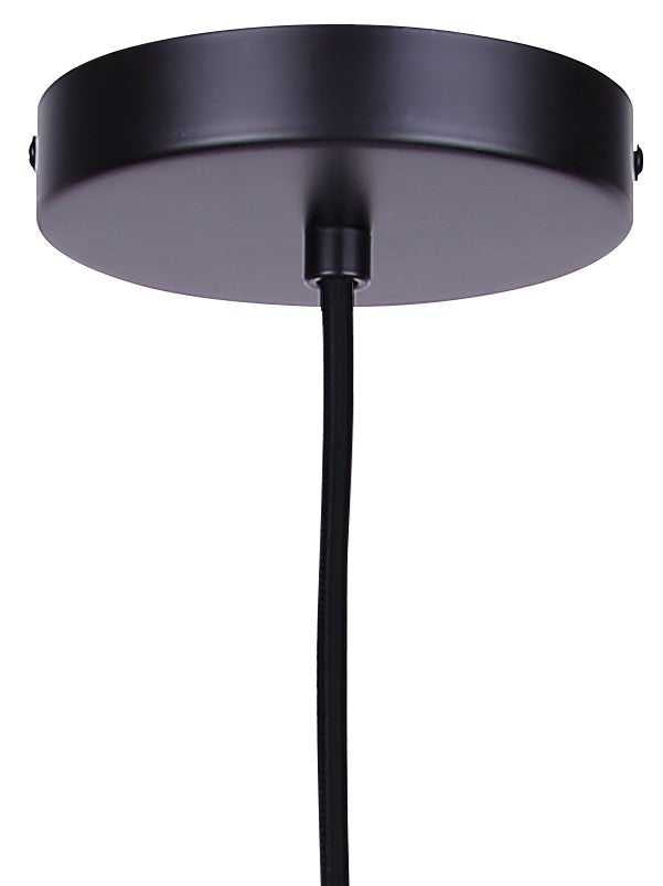 Leandro One Light Pendant in Matte Black Canarm Canada