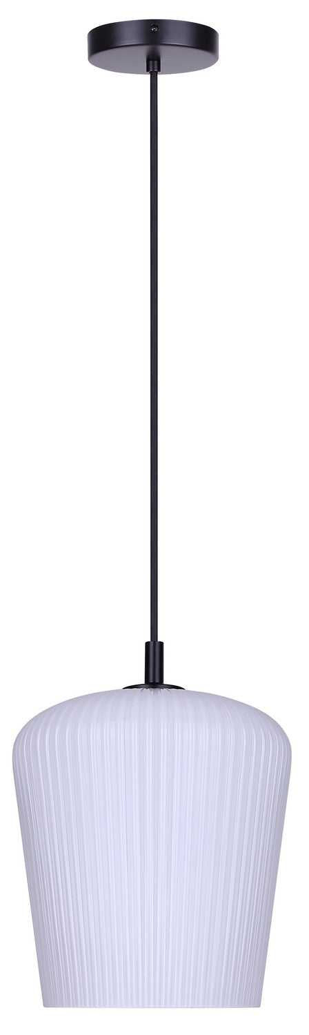 Leandro One Light Pendant in Matte Black Canarm Canada